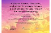 Culture, values, lifestyles, and power in energy futures: a critical … · 2017-08-24 · production is well-documented (Jenkins 2006). Media technologies, services and applications
