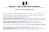 February 2020 Scholarship Guide · February 2020 Scholarship Guide Applications are available online or in the Career Center where indicated. Scholarships are for seniors unless otherwise
