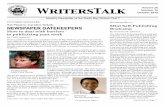 NEWSPAPER GATEKEEPERS Bootcamp · 2 WRITERSTALK October 2012 President’s Challenge by Bill Baldwin President, South Bay Writers Inside: View from Board 4 LaRoche: Casey Wilson Retires