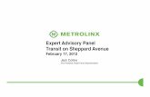Expert Advisory Panel Transit on Sheppard Avenue · 2012-03-16 · The Big Move Metrolinx Benefits Case Analysis ... In the event that further delays occur in the delivery of projects,