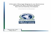 Climate Change Impacts on Extreme Events in the United ...€¦ · Climate Change Impacts on Extreme Events in the United States: An Uncertainty Analysis Erwan Monier*yand Xiang Gao*