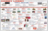 HL Website sep22 - Hobby Lobby...HOBBY LOBBY FIND A LOCATION NEAR YOU OR SHOP ONLINE AT HOBBYLOBBY.COM STORE HOURS: 9 A.M. -8 P.M. • CLOSED SUNDAY 111 765 Decorative Crosses Mirrors