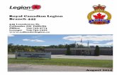 Royal Canadian Legion Branch 445 2014.pdf · Audit/Finance Committee Karen Duquette 705-497-3135 Bulletin Caven Ford 705-752-2951 Youth and Education vacant 705-497-1102 ... 30 and