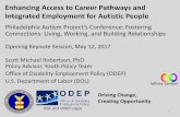 Enhancing Access to Career Pathways and Integrated ... · Enhancing Access to Career Pathways and Integrated Employment for Autistic People Philadelphia Autism Project’s onference: