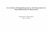 Crown Employees Grievance Settlement Board Annual Report 2017-2018.… · Barry Stephens Arbitrator April 2004 June 2020 Mary Lou Tims Arbitrator October 1999 June 2020 Tatiana Wacyk