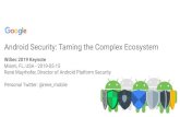 Android Security: Taming the Complex Ecosystem · 2019-08-09 · WiSec 2019 Keynote Miami, FL, USA ... per day World’s most widely used Anti-Malware solution. Identiﬁes potential