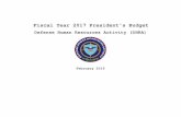Fiscal Year 2017 President's Budget · 2016-02-17 · Fiscal Year (FY) 2017 President's Budget I. Description of Operations Financed (cont.) DHRA-113 The Field Activity is comprised