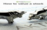 How to value a stock...Market value vs intrinsic value A stock's market value is simply the current market price times the number of shares outstanding. For example, if a company has