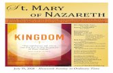 S t. Mary of Nazareth for July...Inquire/send resume to: Pastor, St. Mary of Nazareth, 4600 Meredith Drive, Des Moines, Iowa 50310 (stmarys@stmarysdsm.org) JOB OPPORTUNITIES St. Francis