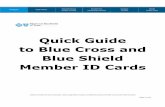 Quick Guide to Blue Cross and Blue Shield Member ID Cards · Member ID Card Below is an example of a Blue Cross and Blue Shield (BCBS) ID card with the three-character prefix highlighted: