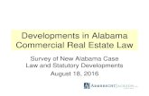 New Developments in Alabama Real Estate Law€¦ · 23/08/2016  · Commercial Real Estate Law Survey of New Alabama Case Law and Statutory Developments August 18, 2016. Duane A.