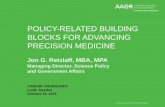 POLICY-RELATED BUILDING BLOCKS FOR ADVANCING …...September, 16, 2015 AACR Cancer Progress Report 2015 Released to Standing Room Only Crowd The AACR held a special briefing on September