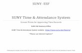 SUNY Time & Attendance System - ESF | SUNY ESF · Select “Change Period”to input your timesheet information Select “Work Roster” to approve time reports from your staff .