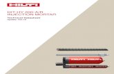 HIT-HY 200-A/R INJECTION MORTAR - Hilti Slovenia€¦ · Hilti HIT- HY 200-A 500 ml foil pack (also available as 330 ml foil pack) - SafeSet technology: drilling and borehole cleaning