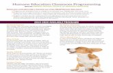 Enrich your curriculum with a visit from one of the ARLGP ... · well as be clear communicators, responsible pet ambassadors, and involved citizens. Program content can be customized