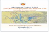 Monsoon Floods 2020 Coordinated Preliminary …...2020/07/27  · The monsoon floods of the year 2020 has an overall impact on the Northern, North-Eastern and South-Eastern region