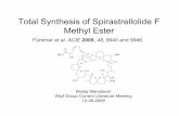 Total Synthesis of Spirastrellolide F Methyl Ester Final.ppt [Read …ccc.chem.pitt.edu/wipf/Current Literature/Marija_6.pdf · Total Synthesis of Spirastrellolide F Methyl Ester