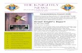 THE KNIGHTLY NEWS · 2019-08-19 · THE KNIGHTLY . NEWS . BROCKVILLE KNIGHTS OF COLUMBUS . COUNCIL 1049. Spring Edition March 2009 . Grand Knight’s Report . By S/K Larry Judge .
