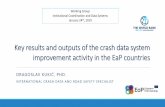 Key results and outputs of the crash data system ... · Data collection about injuries in road accidents imporved and data exchange between hospitals (emergency services) and police