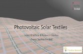 Photovoltaic Solar Textilesetextilesnetwork.files.wordpress.com/2019/11/jibw-e-textiles.pdfPower Textiles Limited. Photovoltaic Solar Textiles. Contents • Features of a photovoltaic