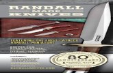 FEATURING THE FIRST CATALOG RANDALL MINIATURE · 2016-11-16 · We began making knives as a hobby over 60 years ago. Today, hand crafted knives carrying my name are in daily use around