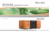 EG Series Screw Air Compressors · capabilities translated into a wide range of products ranging from oil-lubricated and oil-free rotary screw compressors, reciprocating compressors