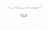MONTANA CLIMATE SOLUTIONS PLAN · strategies to minimize or eliminate risks. In the end, effective adaptation is an iterative process that requires taking action to reduce risks as