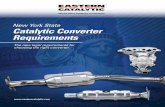 New York State Catalytic Converter Requirements · 2015-02-05 · Effective June 1, 2013, the laws governing the sale and installation of aftermarket catalytic converters in New York
