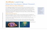 What Do You Know About Viruses? - Activate Learningactivatelearning.com/wp-content/uploads/2020/03/1... · 3/1/2020  · What Are Viruses? Viruses are particles that can cause many