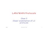 LAN/WAN Protocols - SMUlyle.smu.edu/~nair/courses/7344/3_protocols_v4e.pdf · 2004-08-31 · LAN/WAN Protocols Class 3 Closer examination of L2 protocols. SMU CSE 5344 / 7344 2 Review