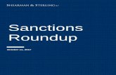Sanctions Roundup LIT 101117 - Shearman & Sterling/media/Files/News... · Roundup October 11, 2017. Sanctions Roundup: First Half of 2017 ... in the 2016 US presidential election,