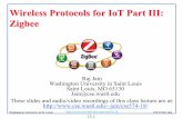 Wireless Protocols for IoT Part III: ZigBeejain/cse574-18/ftp/j_13zgb.pdf · 13-5 Washington University in St. Louis jain/cse574-18/ ©2018 Raj Jain Zigbee PRO Features Zigbee PRO:
