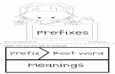 Prefixes · 2020-05-01 · Prefixes and their meanings: Cut out sentence strips and Use to explain how the word part changes the meaning of the root word. ©!AmandaWoods! pre school