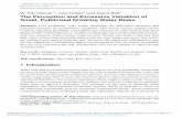 W. Kip Viscusi *, Joel Huber and Jason Bell The Perception ... · The Perception and Excessive Valuation of Small, Publicized Drinking Water Risks Abstract: Low probability risks
