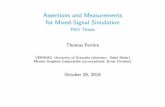 Assertions and Measurements for Mixed-Signal Simulation ...maler/Papers/slides-thesis-thomas.pdf · Assertions and Measurements for Mixed-Signal Simulation PhD Thesis Thomas Ferr