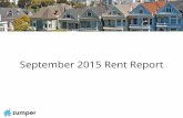 September 2015 Rent Report · 9/9/2015  · Zumper–apartment rental data. Median rents for all homes available orvacant in August 2015.Ranking based on median price of a 1 bedroom