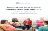 Innovation in Maternal Depression and Anxiety · 2020-07-06 · Maternal behavioral health disorders, particularly depression and anxiety, are critical public health concerns for