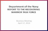 Department of the Navy - Recovering Warrior · 2014-02-12 · Commanders attend the Navy Reserve Unit Management Course, facilitated by Navy Safe Harbor to ensure Navy Reserve Component
