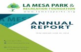 R E P O R T A N N U A L - La Mesa parks..."BHAG" BIG, HAIRY, AUDACIOUS GOAL On July 19, 2017, the Board of Directors held a half-day strategic planning session.The purpose of this