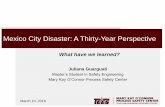 Mexico City Disaster: A Thirty-Year Perspective · PEMEX thirty years later [16,17,18] 197 accidents per year 21 fatalities per year 231 188 164 164 211 239Integrity: 64% 223 149