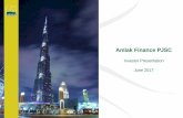 Amlak Finance PJSC · • Amlak Finance is a leading specialized real estate financier in the Middle East. • The activities of the Company are conducted in accordance with Islamic