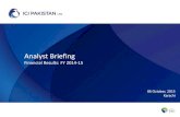 ICI Pakistan Limited - Analyst Briefingur.ici.com.pk/wp-content/uploads/Analyst_Briefing_-_FY...Manufacturing and distribution of quality products and brands in Pakistan Diversified
