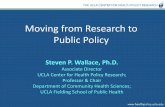 Moving from Research to Public Policy · 2016-07-08 · Finding: Mixed status families are less likely to sign their citizen children up for public programs that all-citizen families