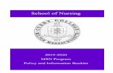 2019-2020 MSN Program Policy and Information Booklet iiiMay 16, 2017  · 2019-2020 MSN Program Policy and Information Booklet 1 1 1.0 SCHOOL OF NURSING 1.1 FACULTY AND STAFF Full-Time