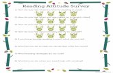Reading Attitude Survey€¦ · Reading Attitude Survey 1) How do you feel when it is time for reading in class? 2) How do you feel when you are called on to read in class? 3) How