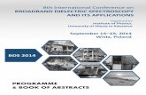 8th International Conference on BROADBAND DIELECTRIC …the-dielectric-society.org/sites/default/files/Book Of... · 2017-02-25 · Programme of the 8th International Conference on