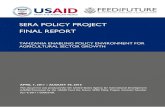 SERA POLICY PROJECT FINAL REPORT€¦ · SERA Final Report, April 7, 2011 – August 30, 2016 GOT is important because it will lead to greater availability of improved seeds which