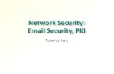 Network Security: Email Security, PKI 2.pdf · Email software uses public-key encryption and/or signatures to protect email User must have the other ends authentic public key for