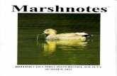M&rshm$tes' · Published four times a year by: The British Columbia Waterfowl Society, 5191 Robertson Road, Delta, British Columbia v4K 3N2 Telephone: 604 946 6980 Facsimile: 604