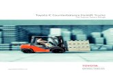 Toyota IC Counterbalance Forklift Trucks Brochure D… · outstanding all-round visibility. Powerful, reliable and durable. Toyota SAS The unique System of Active Stability (SAS)